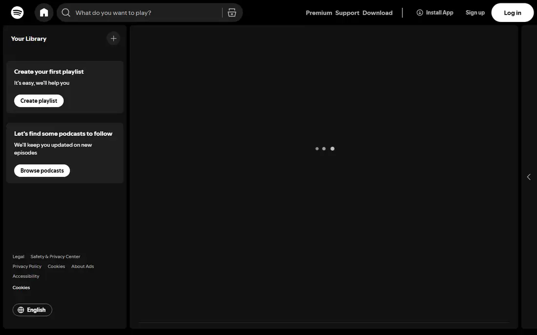 Spotify website
