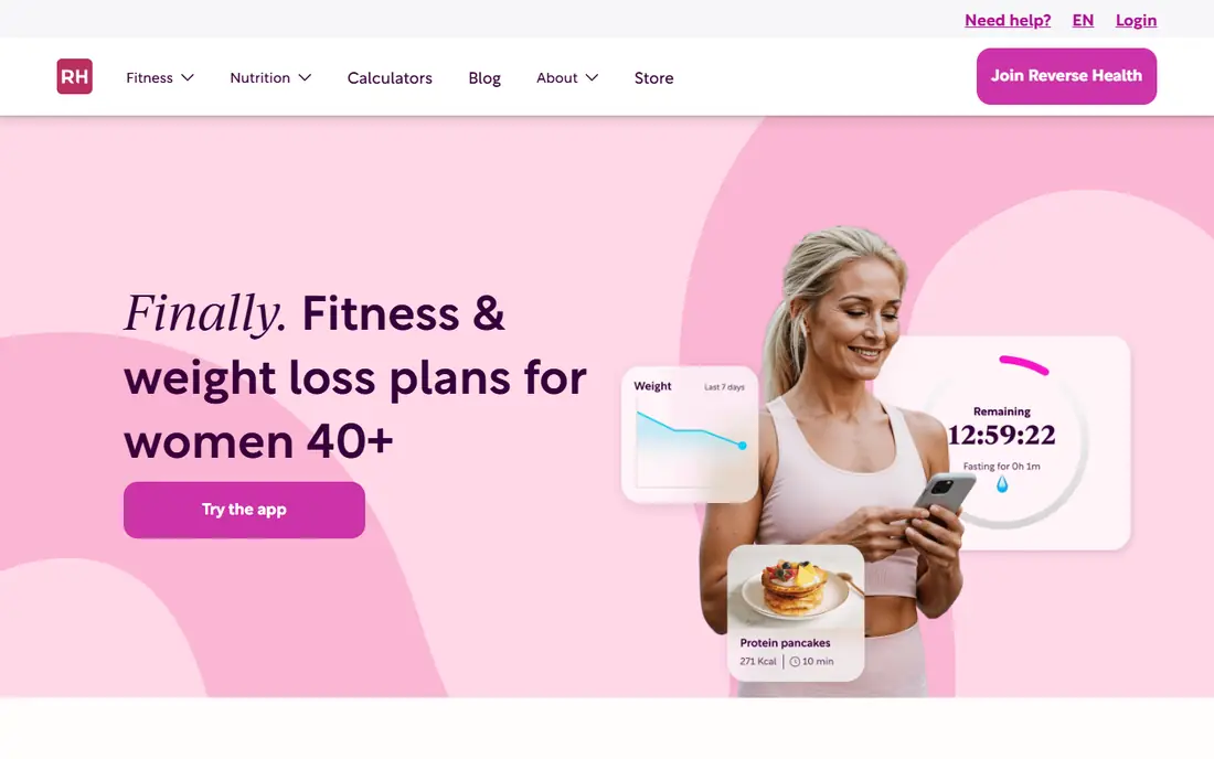 Reverse Health Tai Chi website