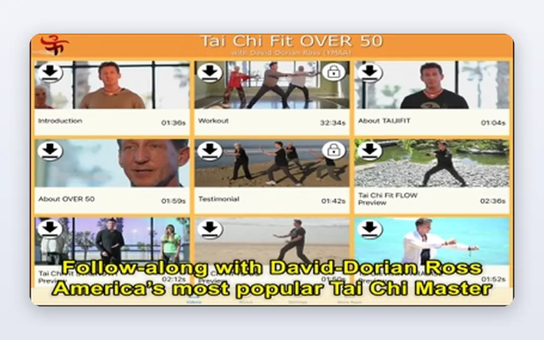 Tai Chi Fit Over 50 app screenshots
