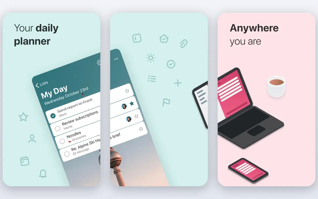 Microsoft To Do app screenshots