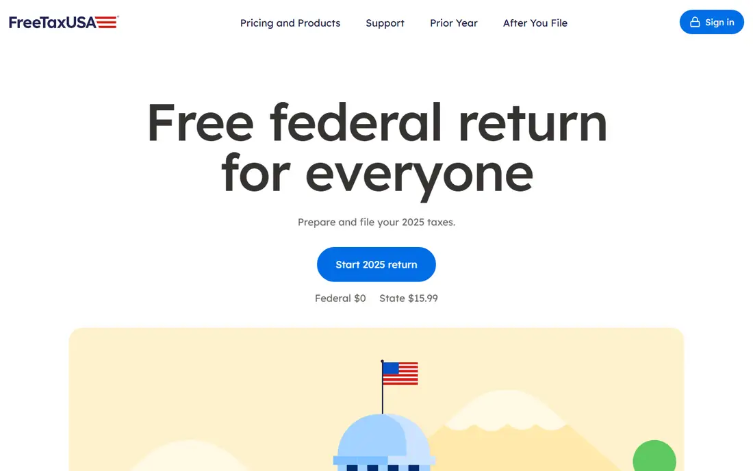 FreeTaxUSA website