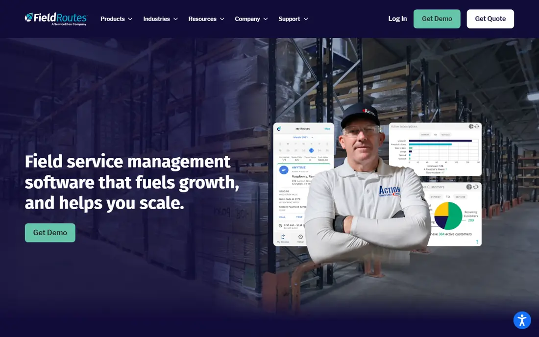 FieldRoutes website
