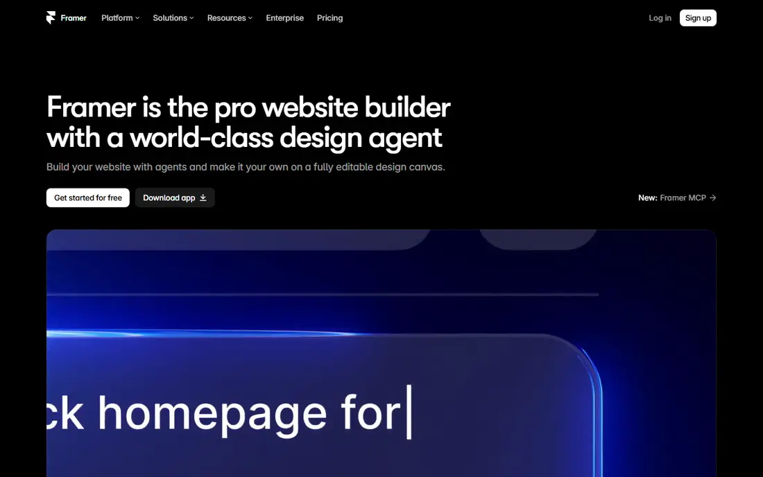 Framer website