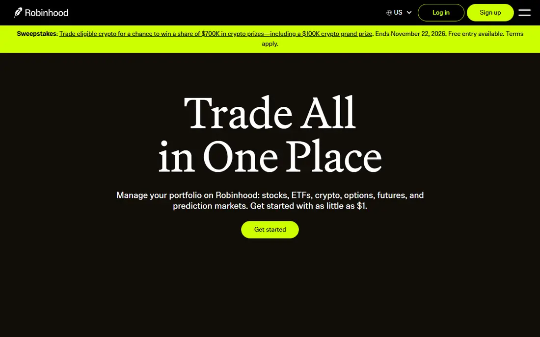 Robinhood website
