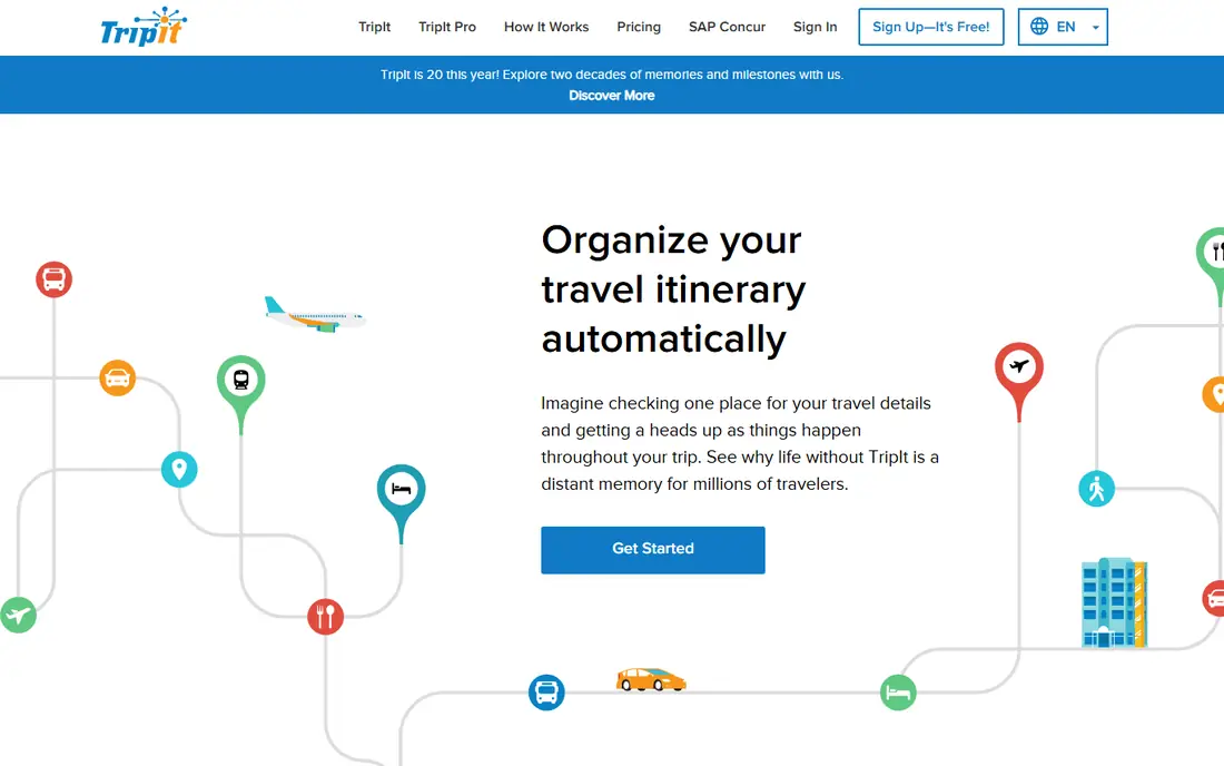 TripIt website