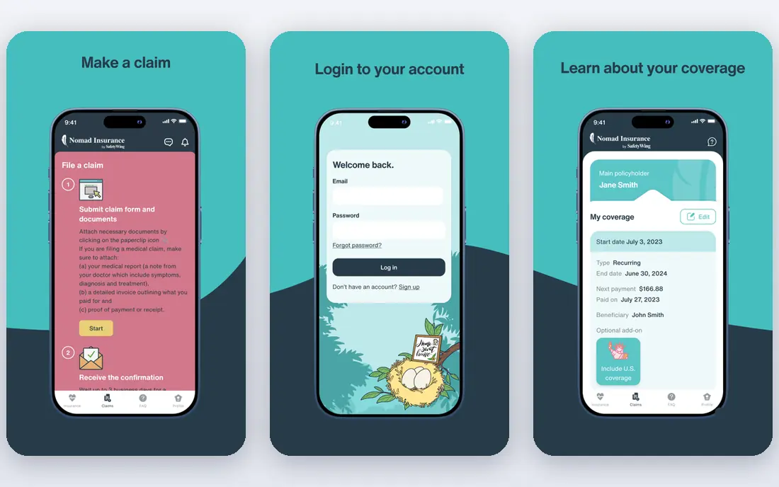 SafetyWing app screenshots