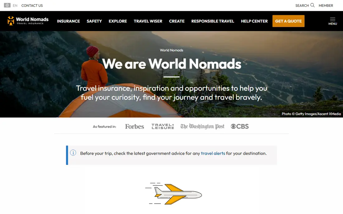 World Nomads website