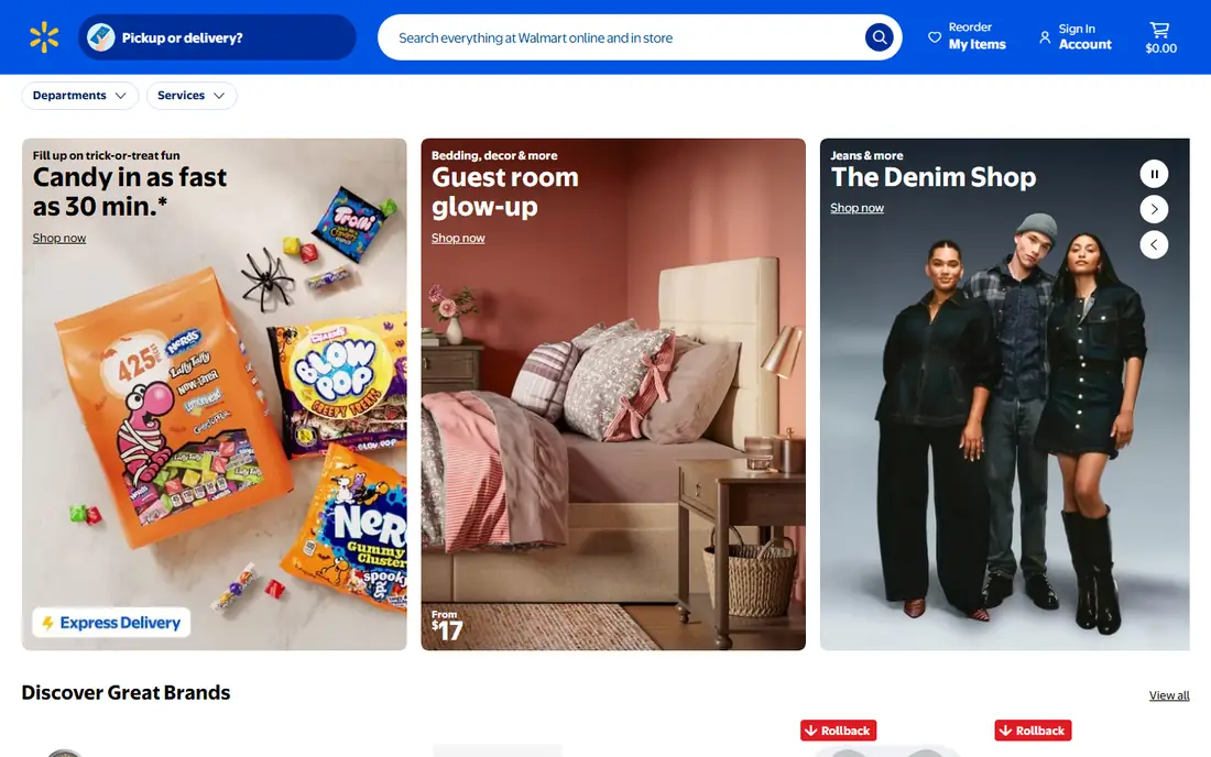 Walmart Private Fleet website