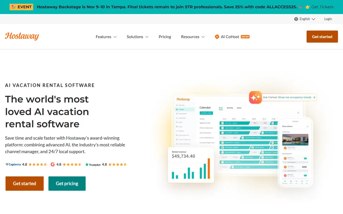 Hostaway website