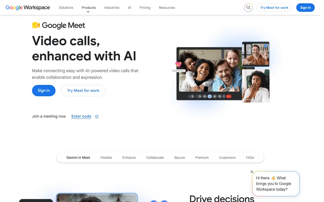 Google Meet website