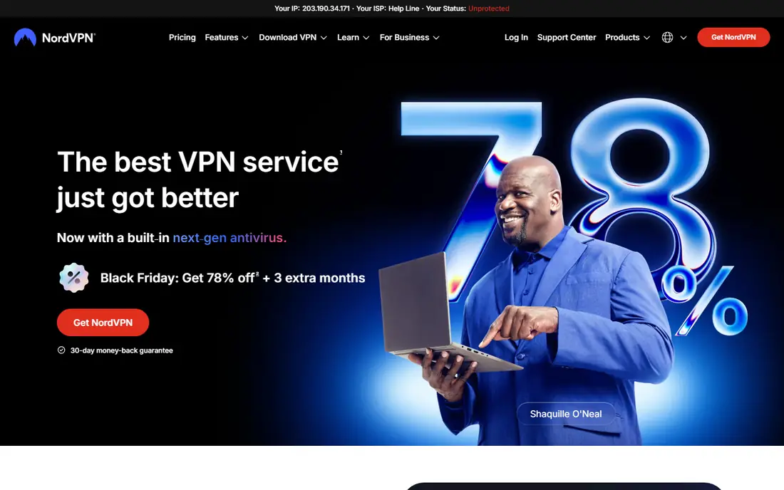 NordVPN website