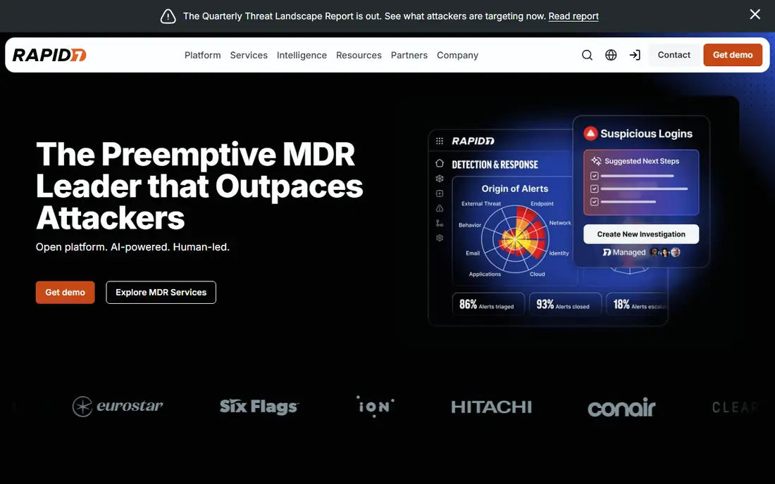 Rapid7 InsightVM website