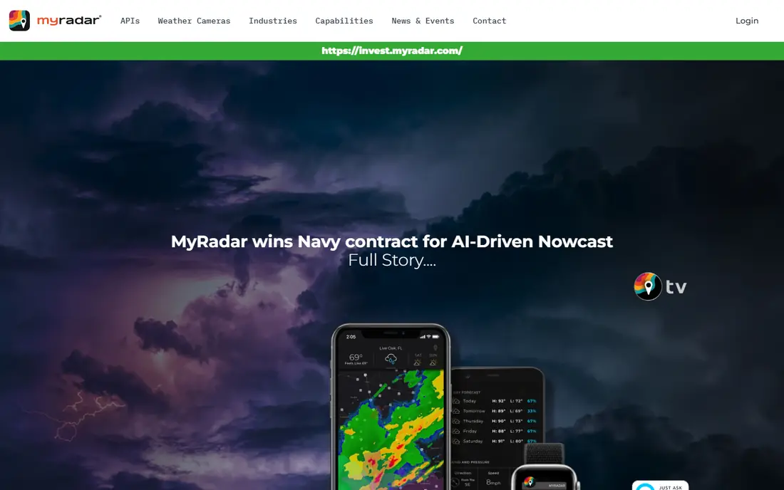 MyRadar website