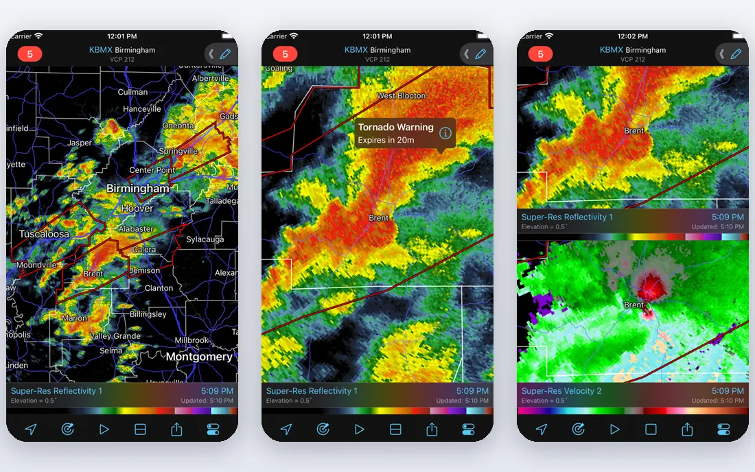 RadarScope app screenshots