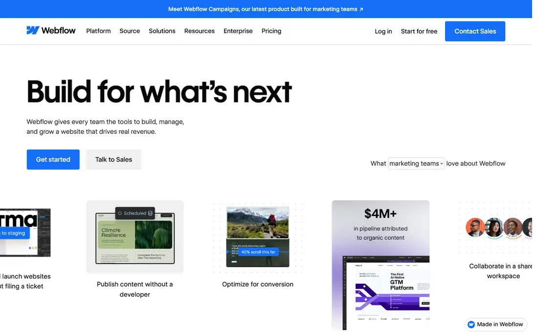 Webflow website