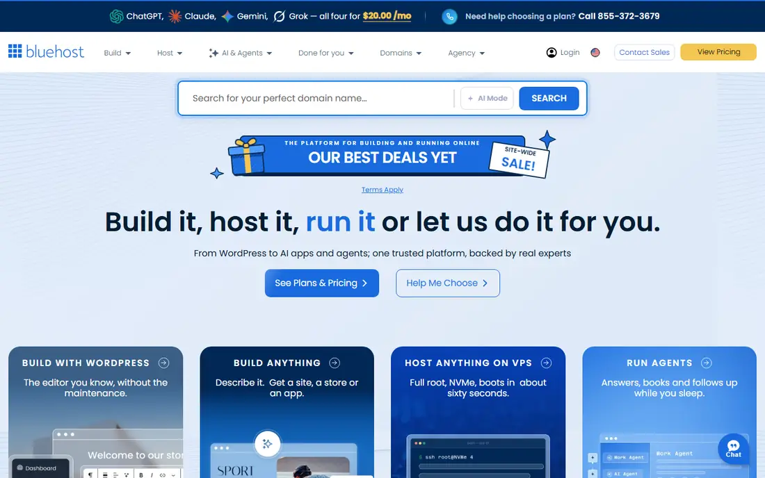 Bluehost website