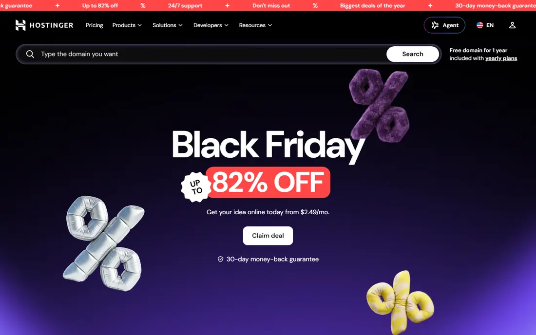 Hostinger website