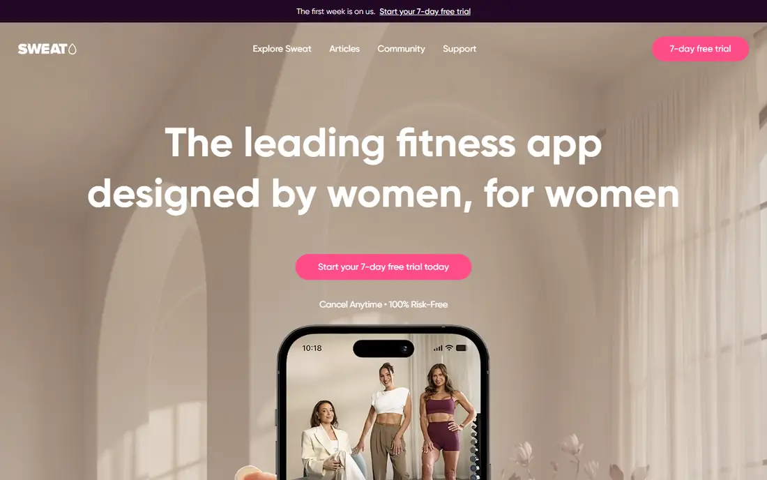 Sweat website