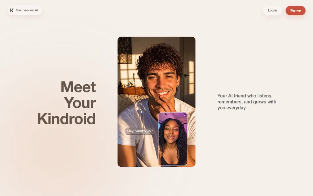 Kindroid website