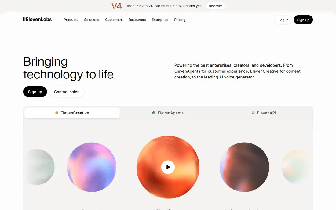 ElevenLabs website