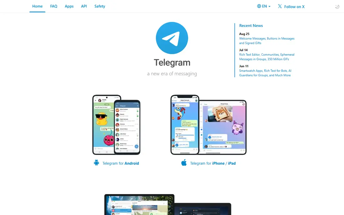 Telegram website