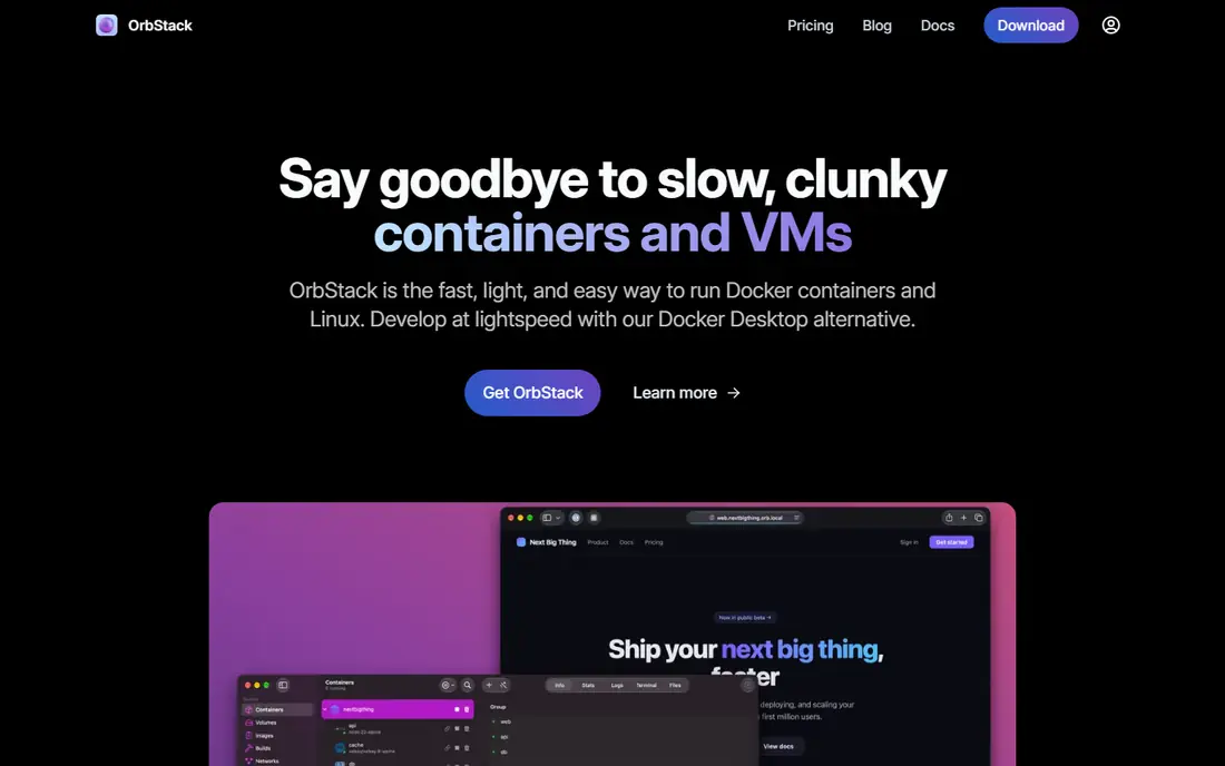OrbStack website