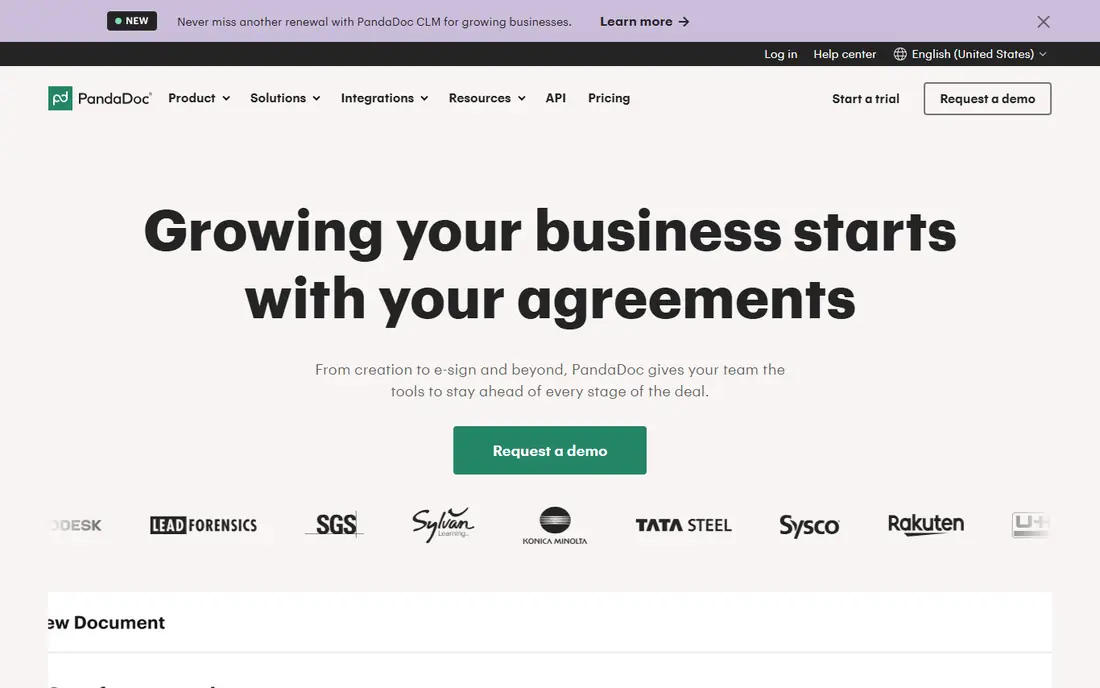 PandaDoc website