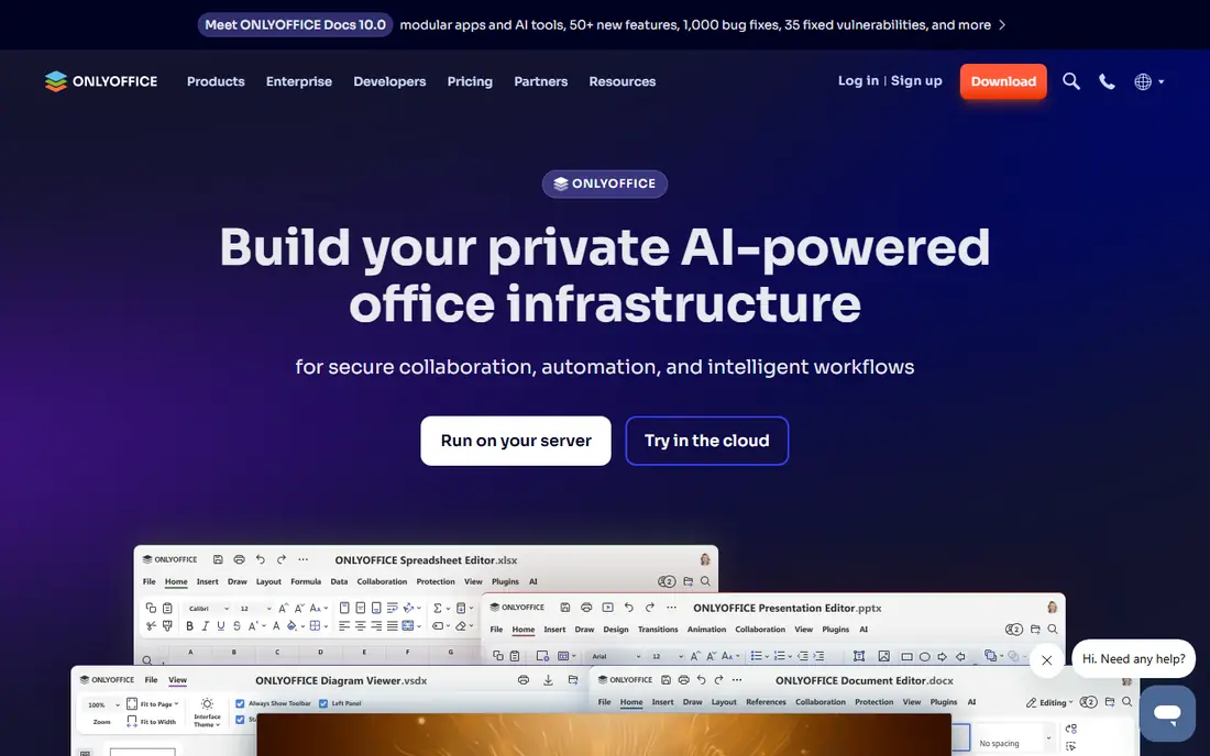 ONLYOFFICE Sheets website