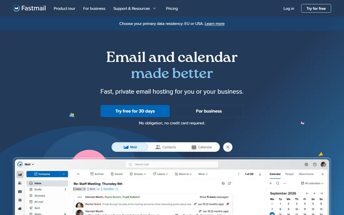Fastmail website