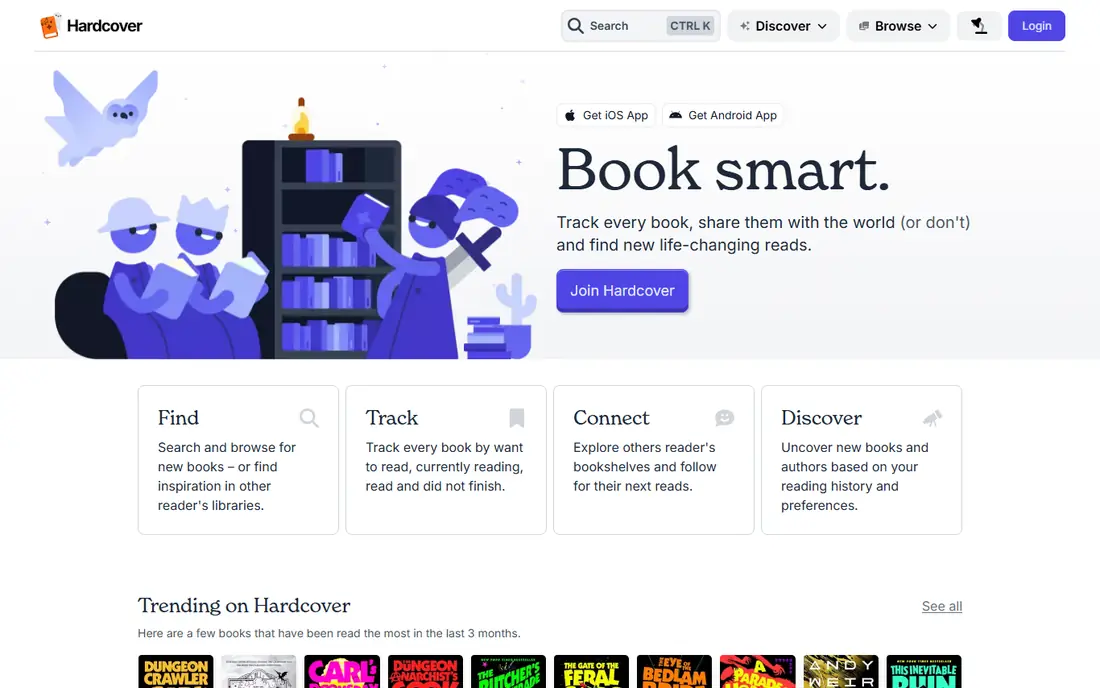 Hardcover website