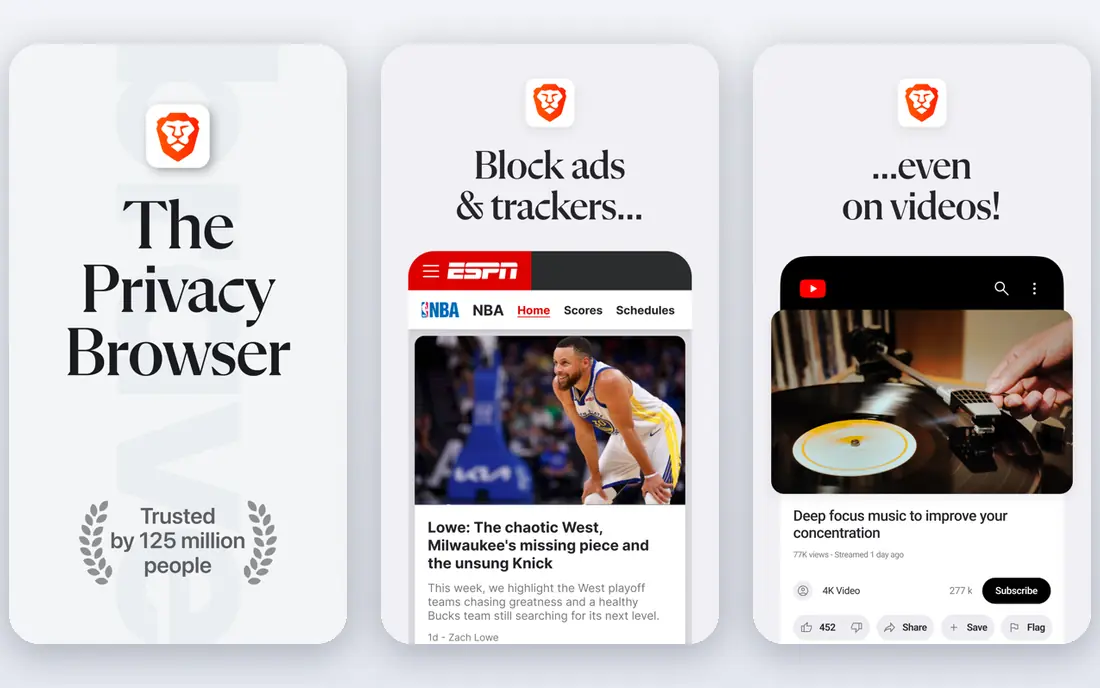 Brave Search app screenshots