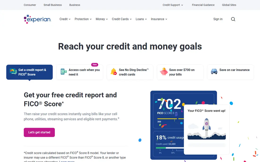 Experian IdentityWorks website