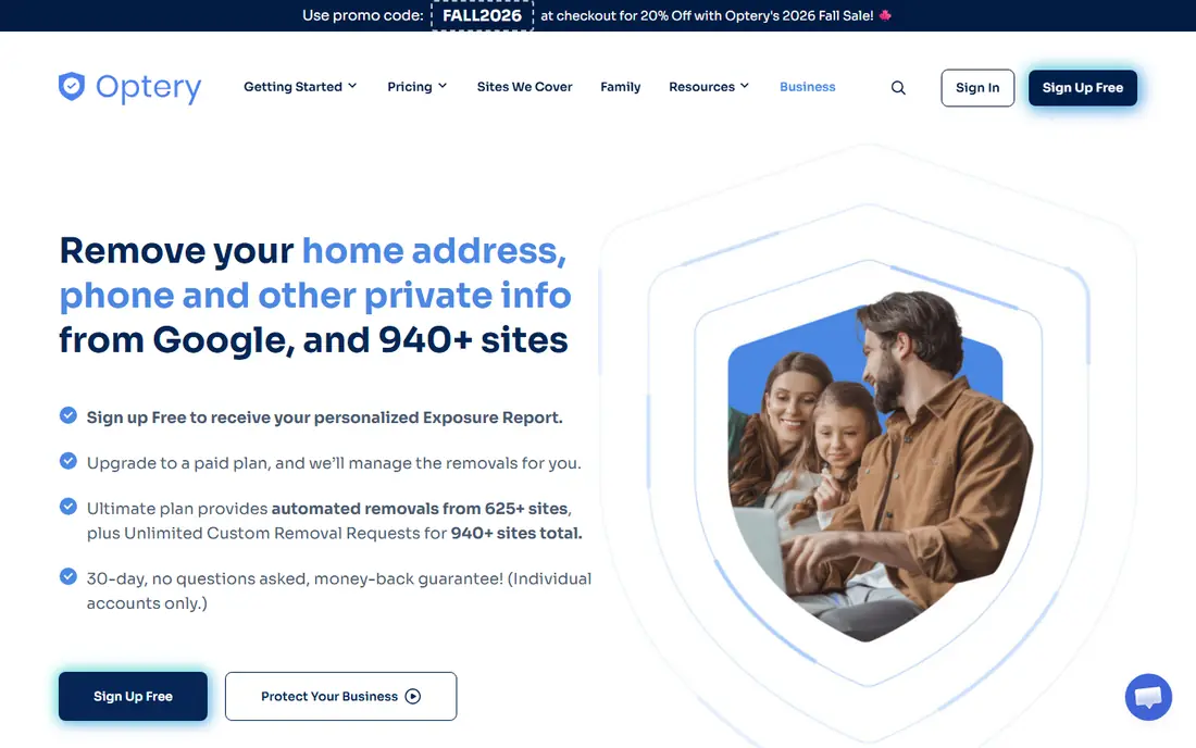Optery website