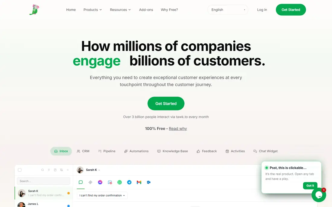 Tawk.to website
