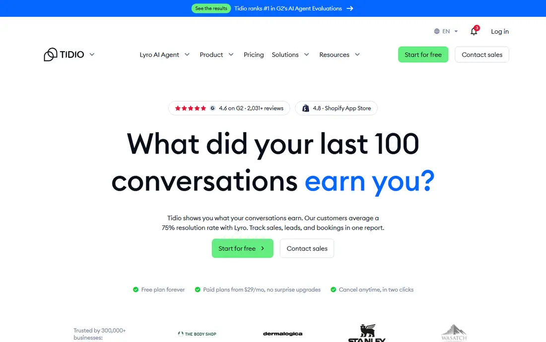 Tidio website