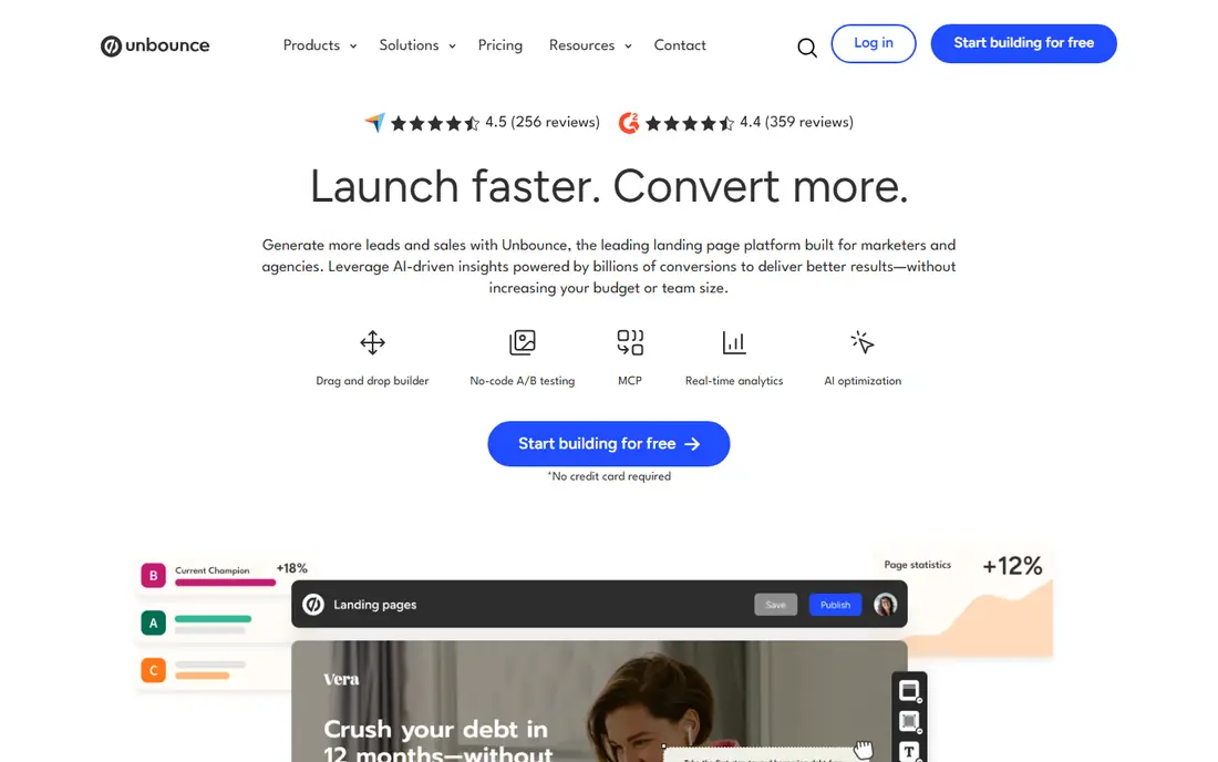 Unbounce website