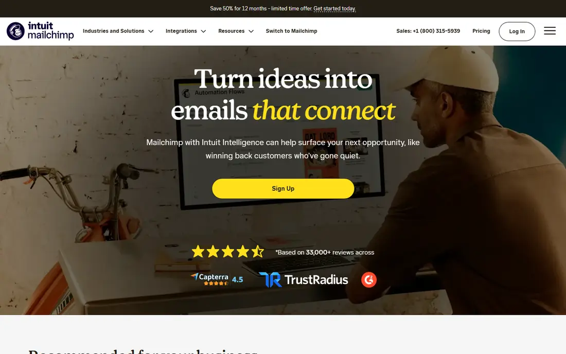 Mailchimp website