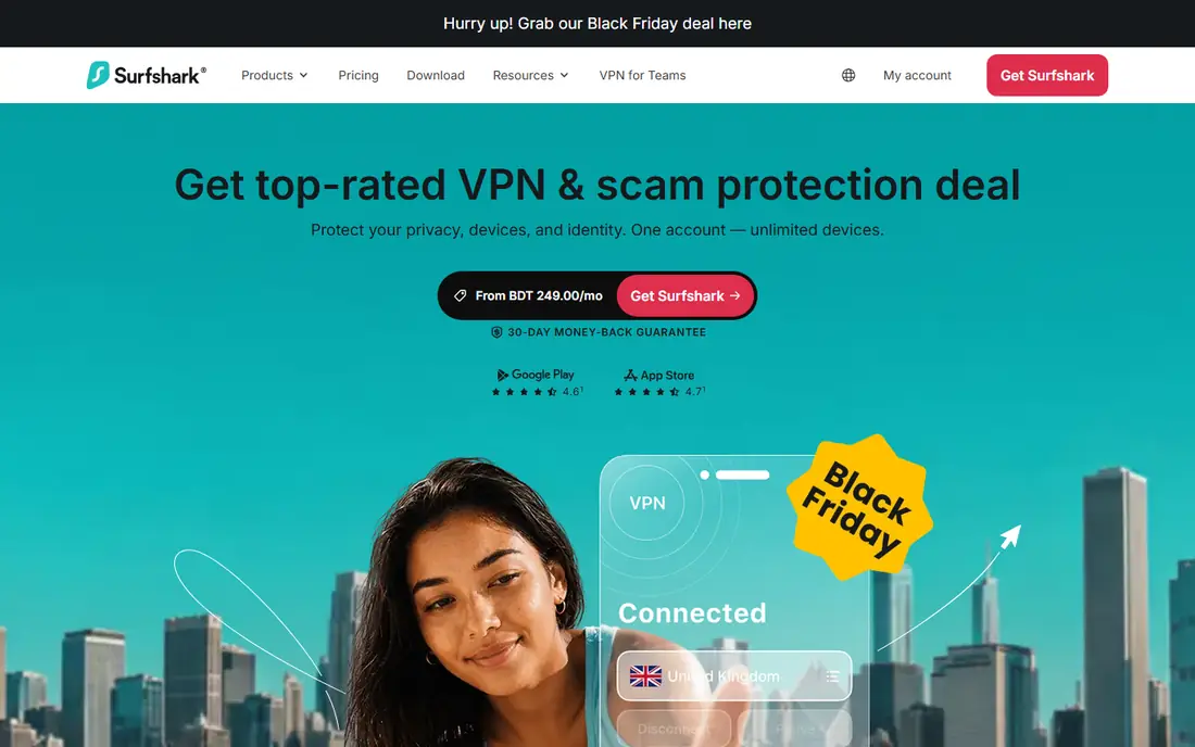 Surfshark website