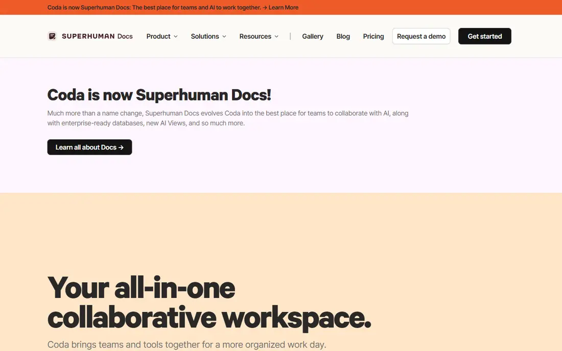 Coda website