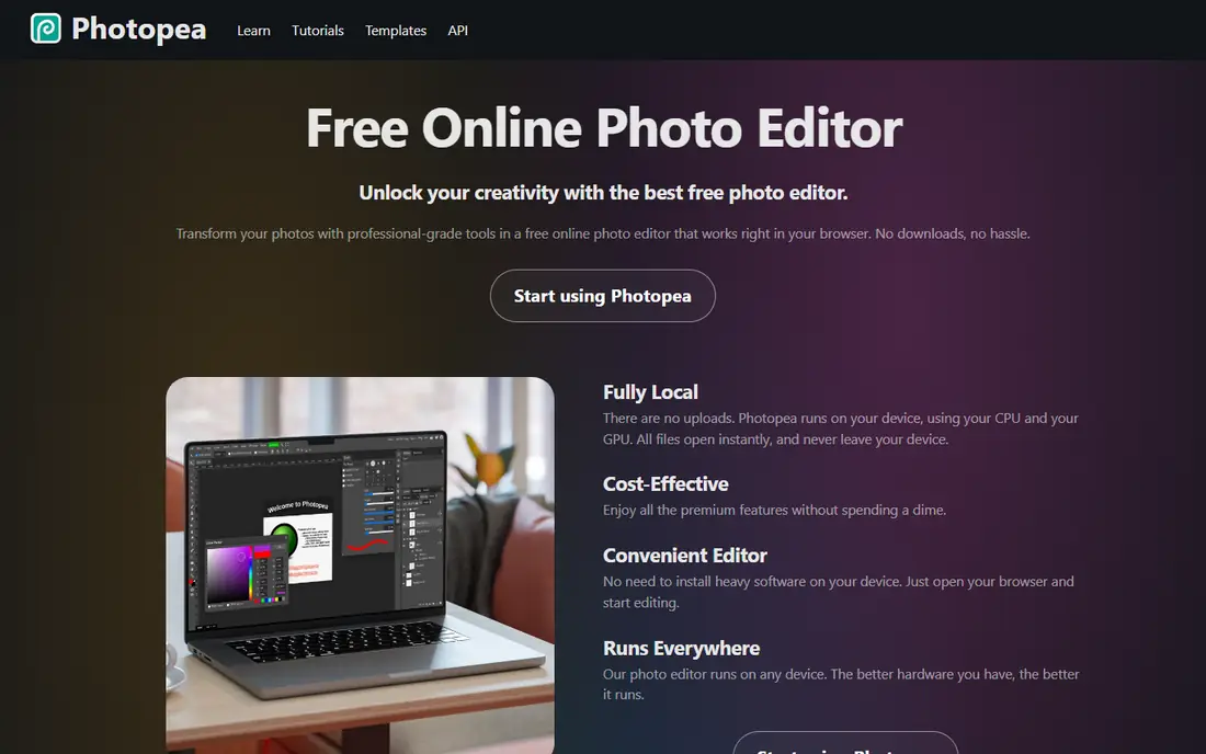 Photopea website