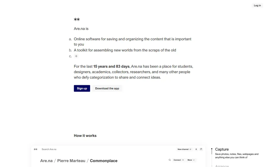 Are.na website