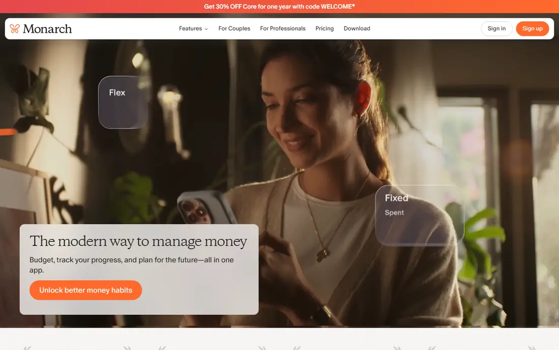 Monarch Money website