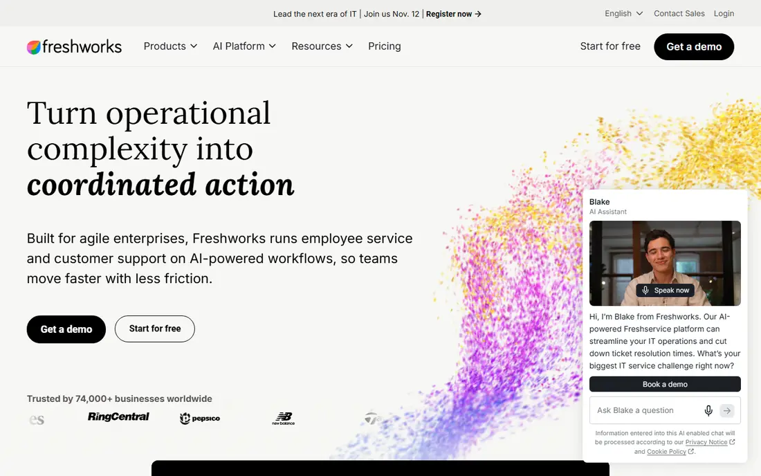 Freshservice website