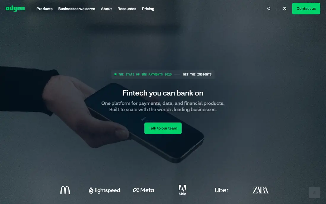 Adyen website
