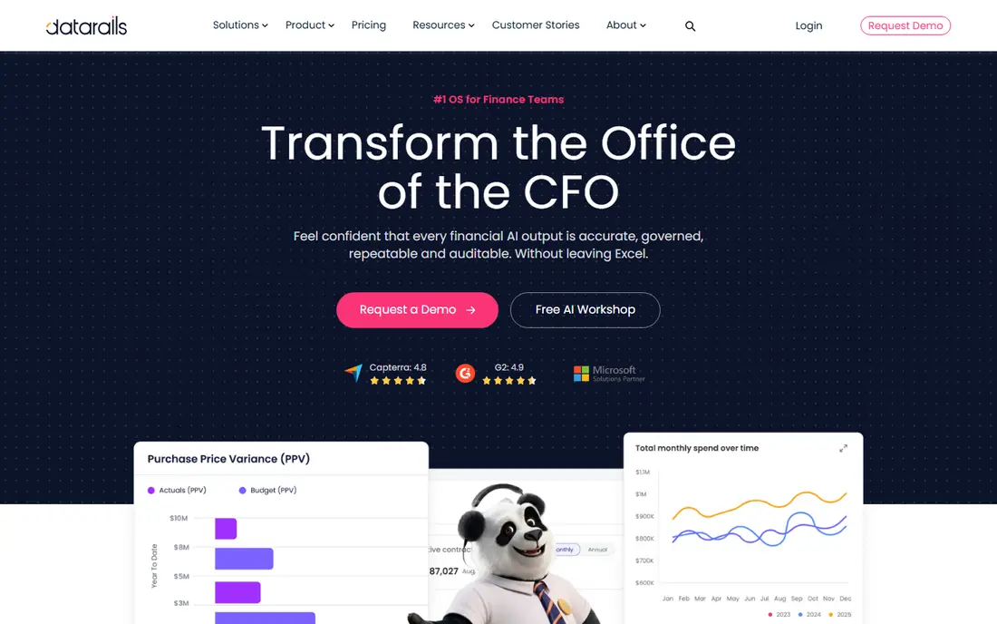 Datarails website