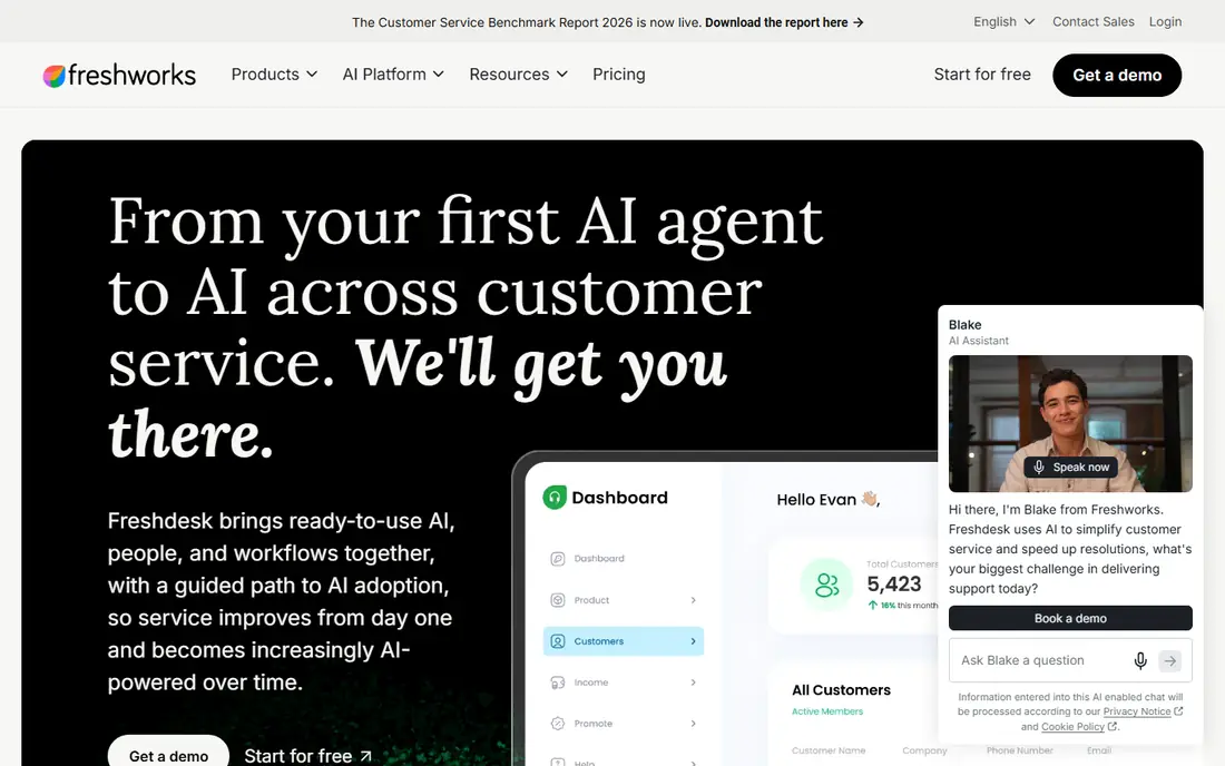 Freshdesk website