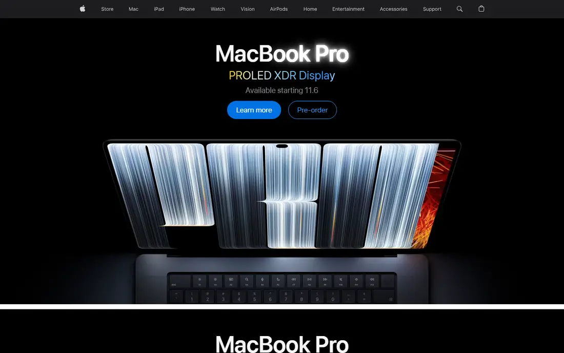 Apple website