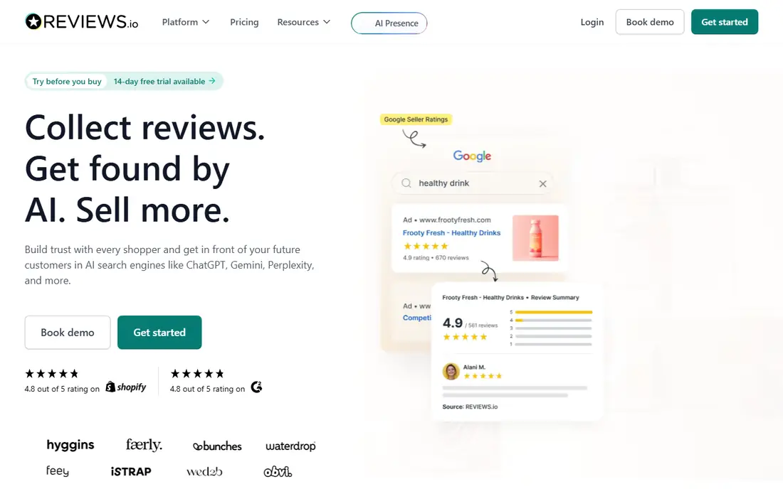 Reviews.io website