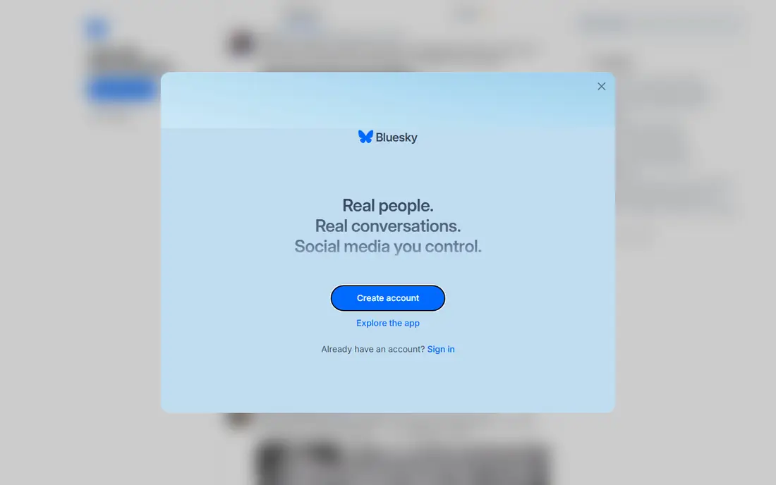 Bluesky website