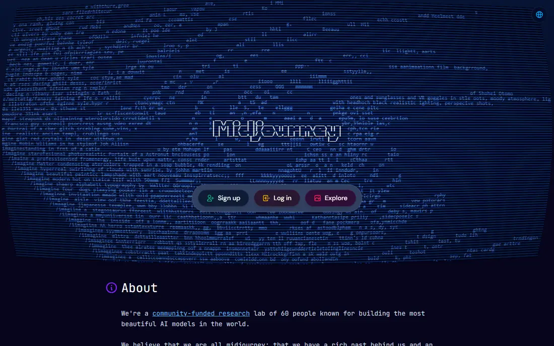 Midjourney website